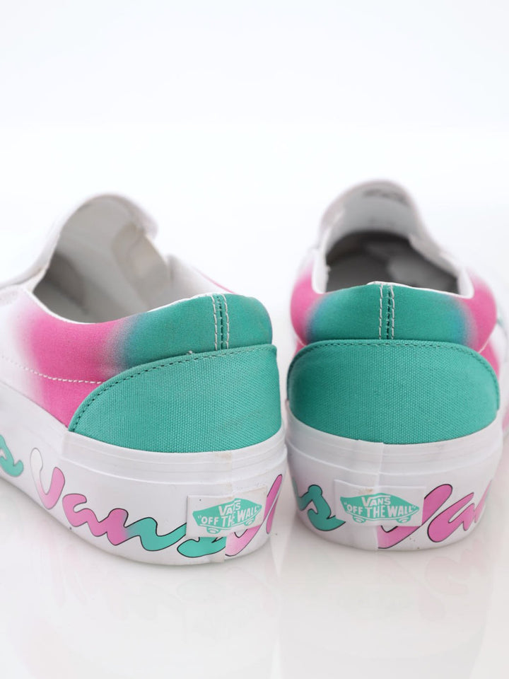 Ladies Classic Slip-On Platform Sneaker - White