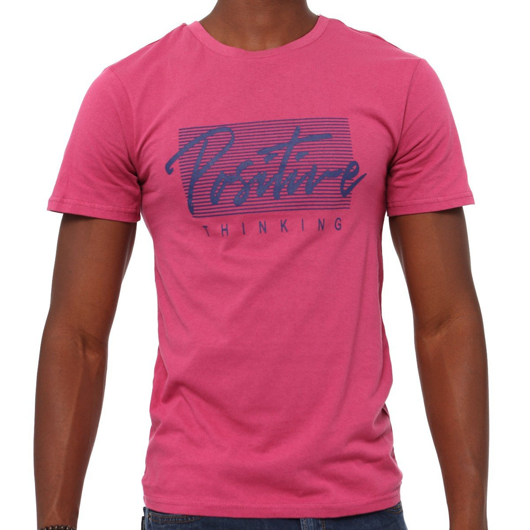 Men's Short Sleeve Print Tee - Pink