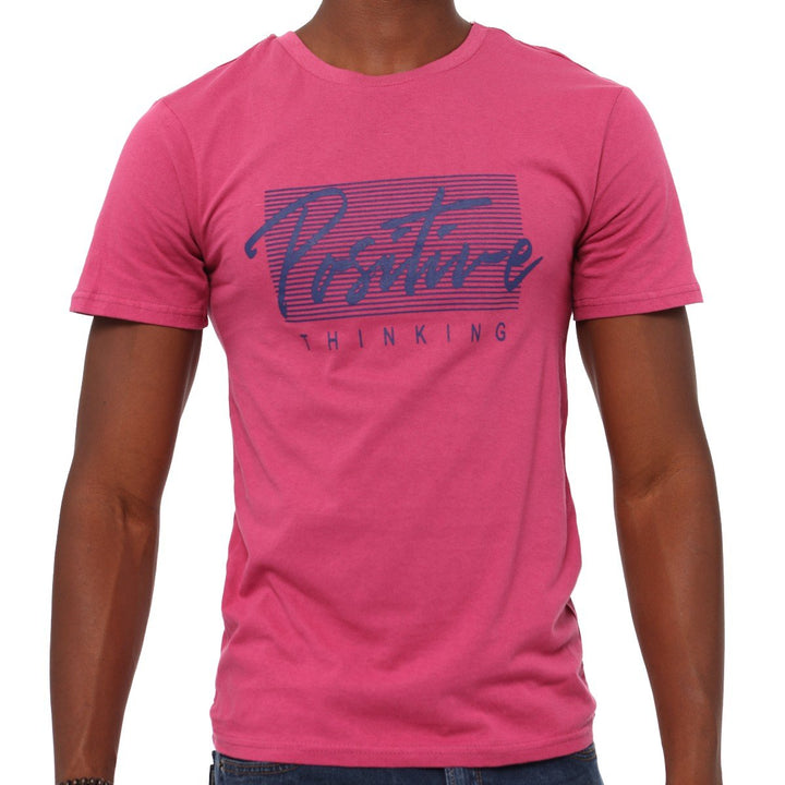 Men's Short Sleeve Print Tee - Pink