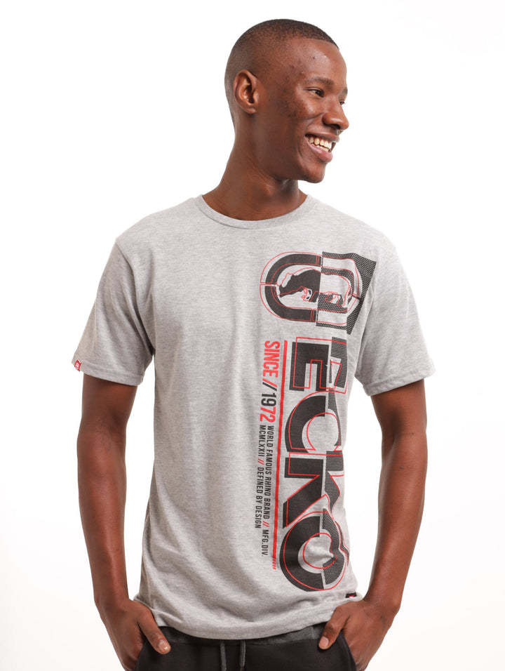 Men's Side Split Tee - Grey Melange
