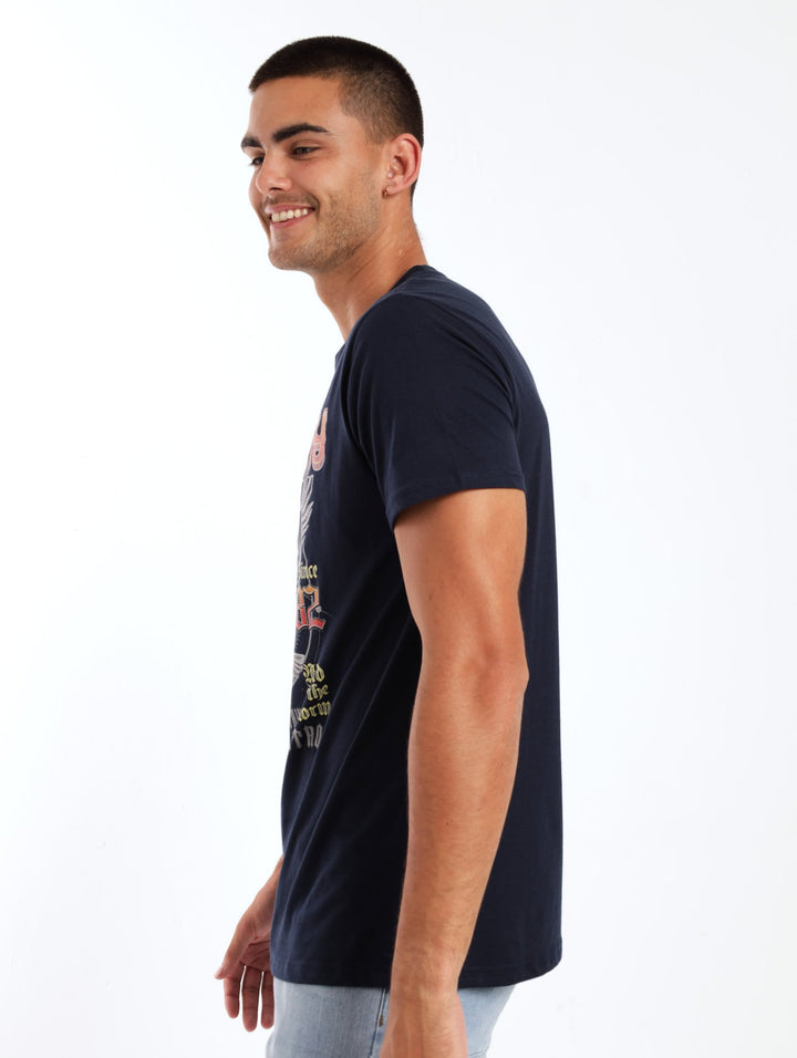 Men's Short Sleeve Forces Crew Tee - Navy