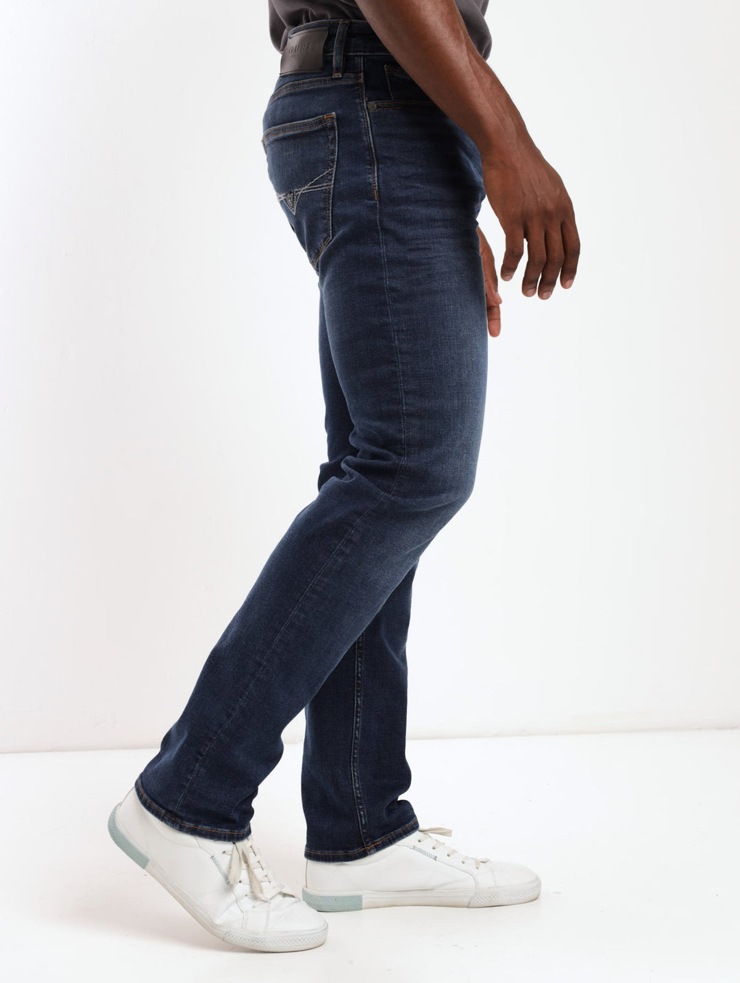 Men's Blue/Black Slim Straight Denim Jean