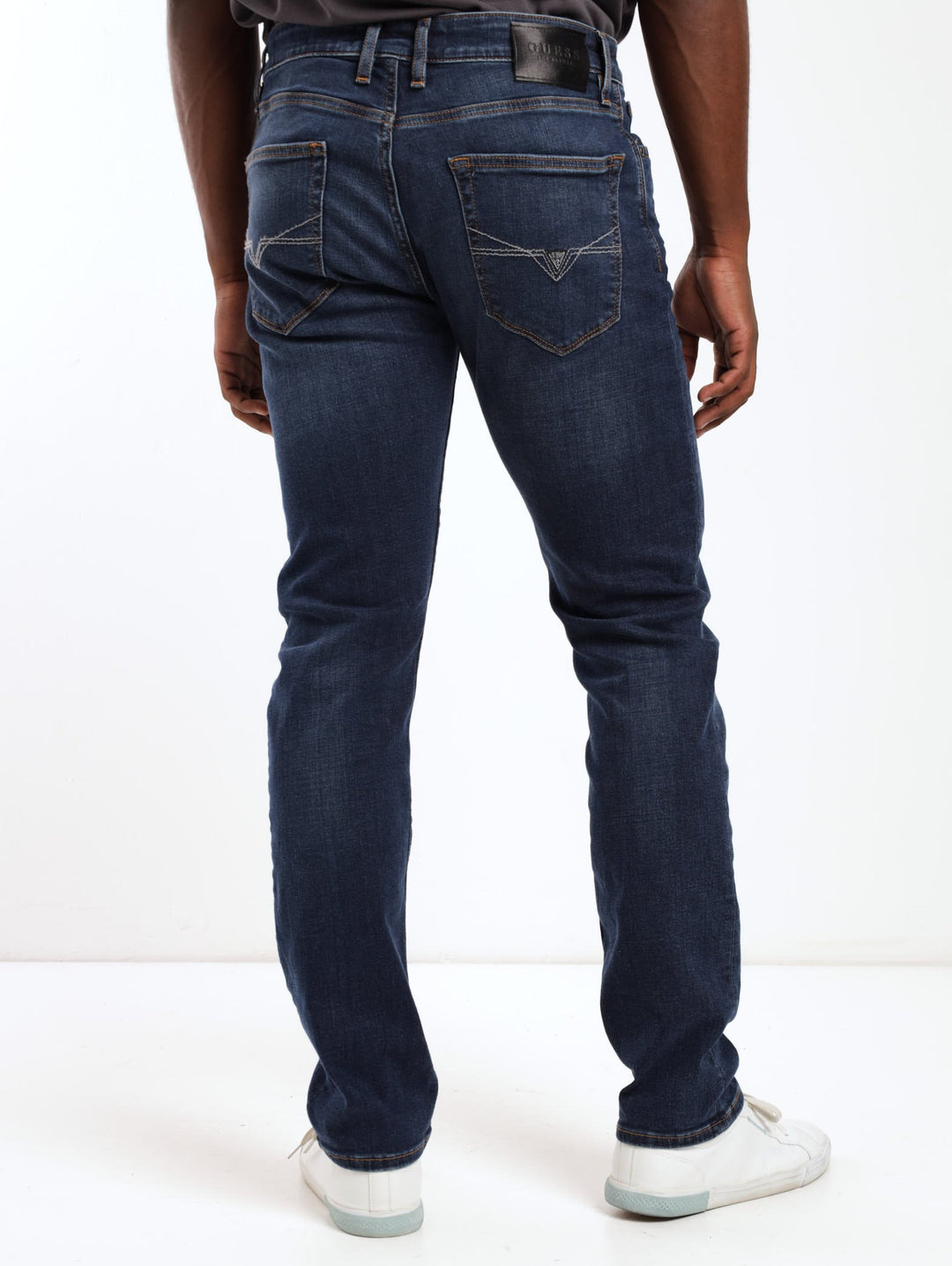 Men's Blue/Black Slim Straight Denim Jean