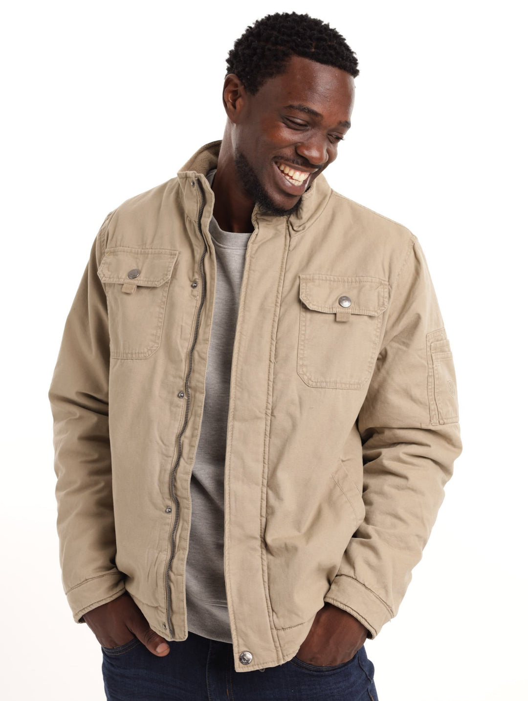 Men's Utility Jacket - Stone
