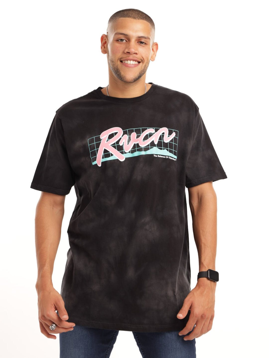 Men's Neon Highway Short Sleeve Tee- Tie Dye