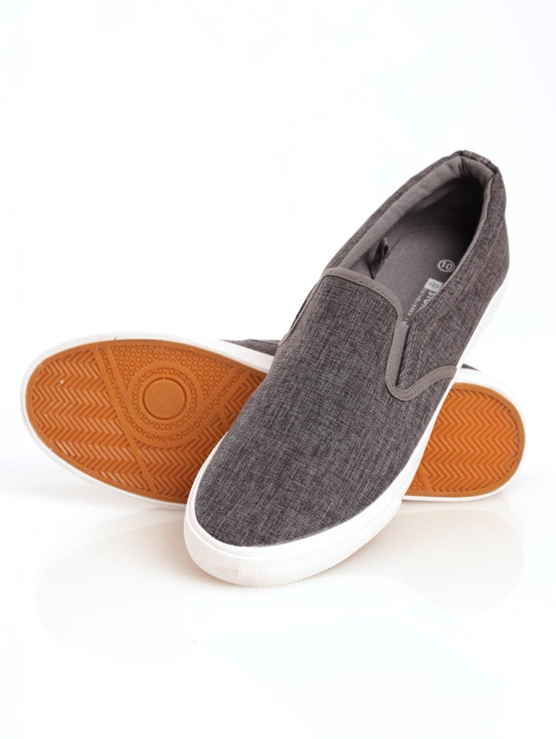 Men's Basic Slip-On Canvas Sneaker - Grey