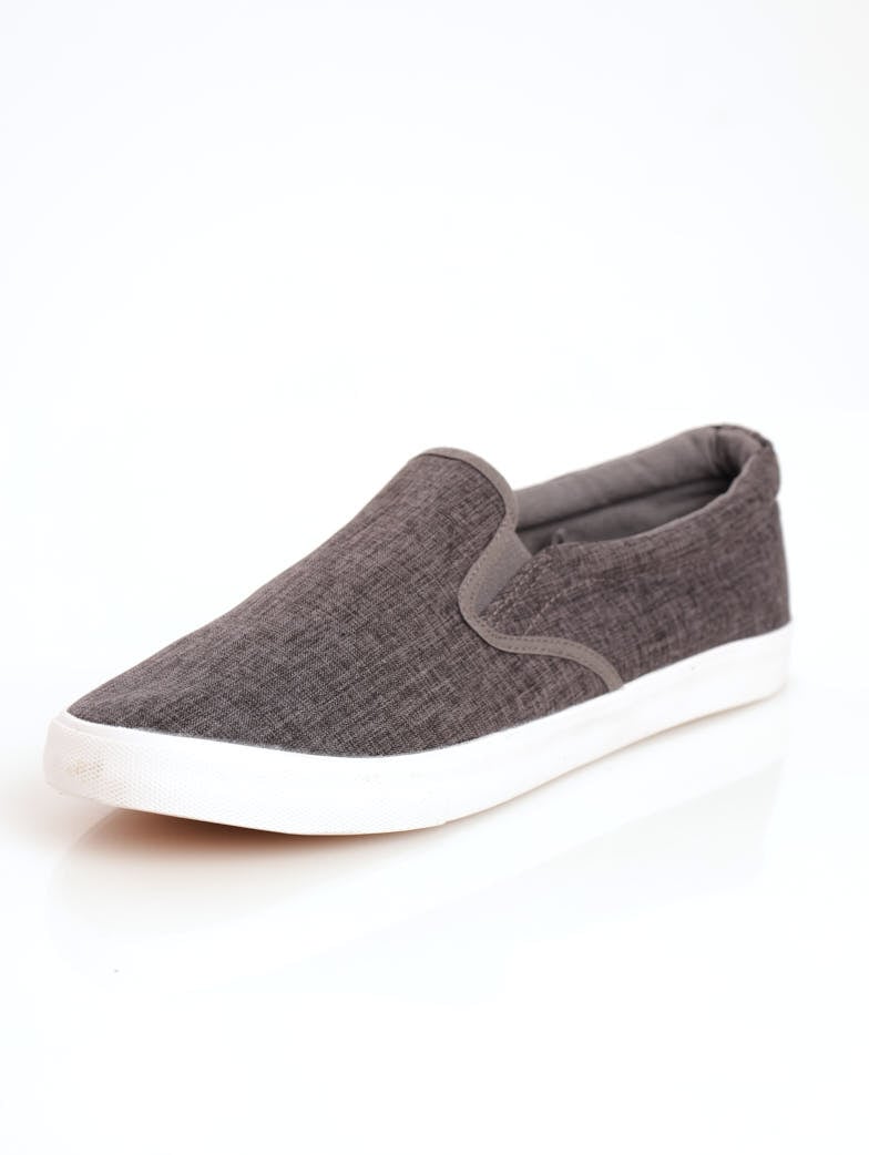 Men's Basic Slip-On Canvas Sneaker - Grey