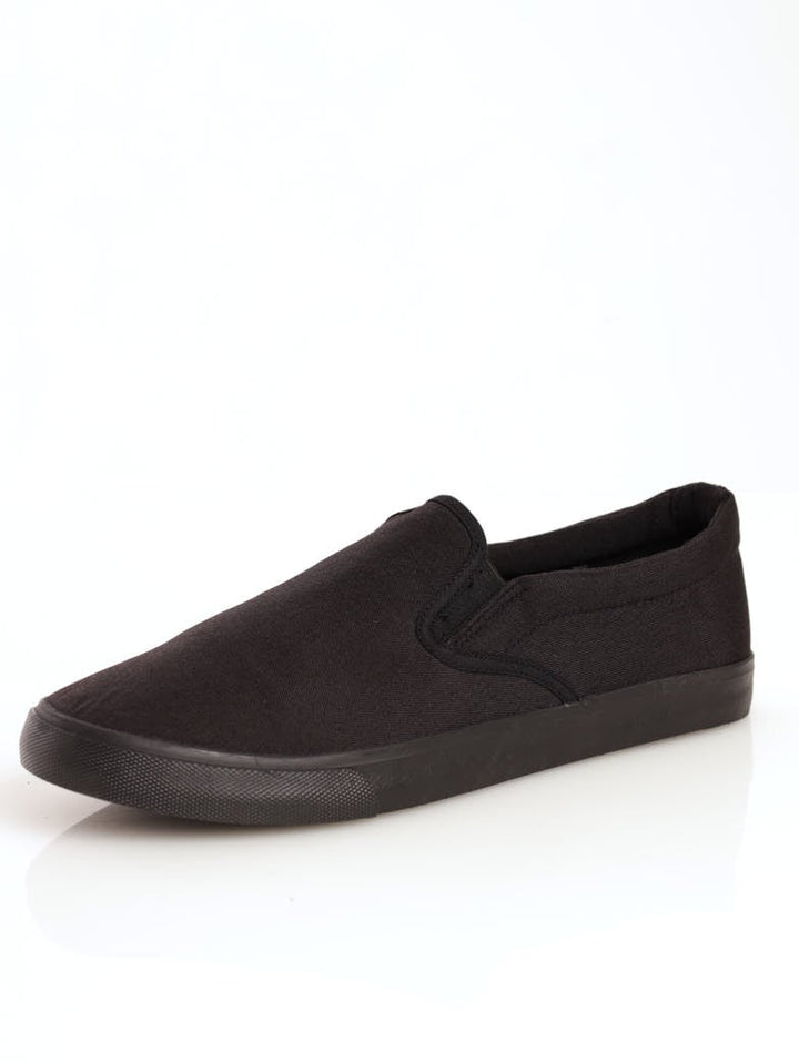 Men's Basic Slip-On Canvas Sneaker - Black