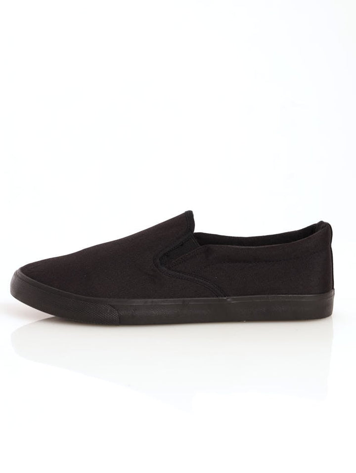 Men's Basic Slip-On Canvas Sneaker - Black