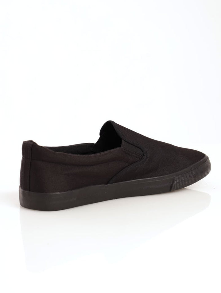 Men's Basic Slip-On Canvas Sneaker - Black