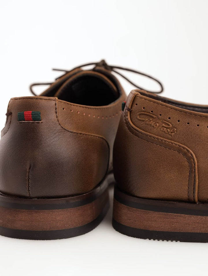 Men's Round-Toe Lace-Up Shoe - Tan