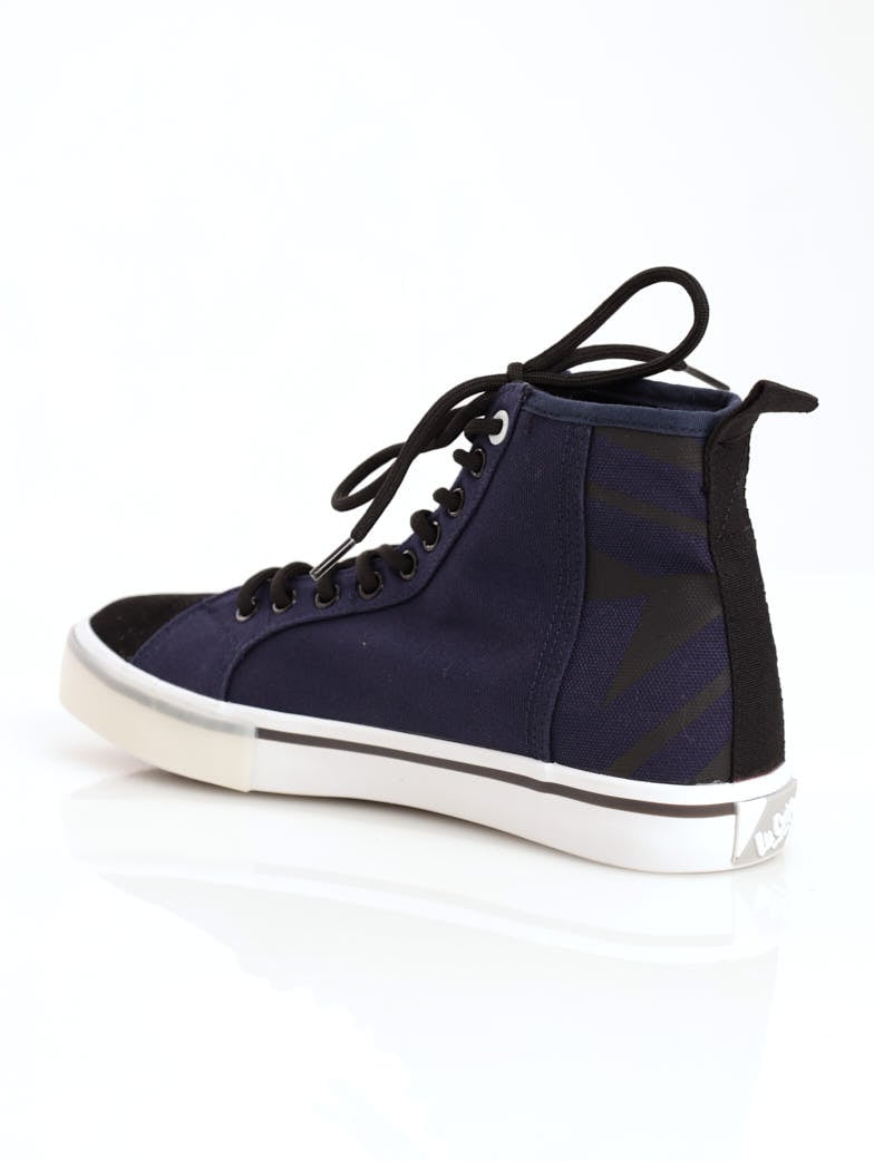 Men's Hi-Top Detailed Sneaker - Navy
