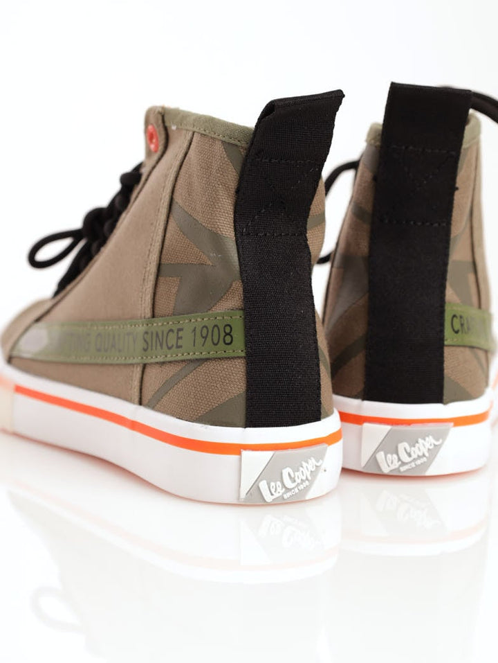 Men's Hi-Top Detailed Sneaker - Green