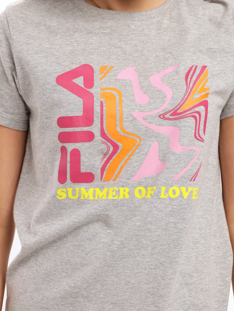 Girls T-Shirt Dress - Grey Melange