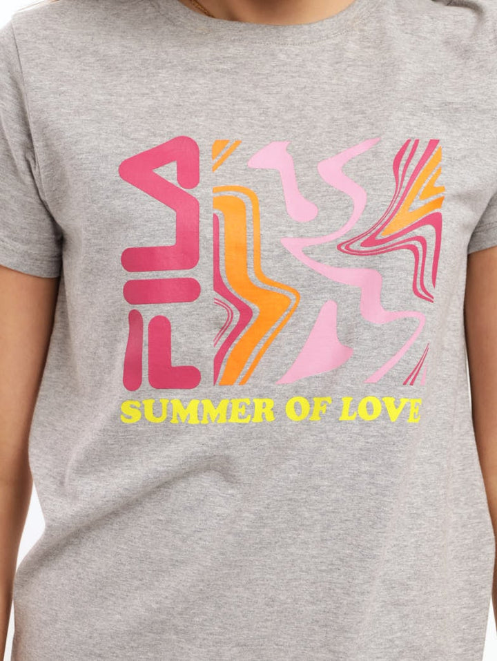 Girls T-Shirt Dress - Grey Melange