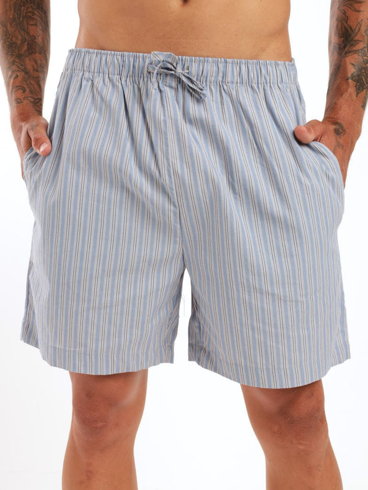 Men's 2 Pack Value Woven Sleep Shorts - Brown/Blue