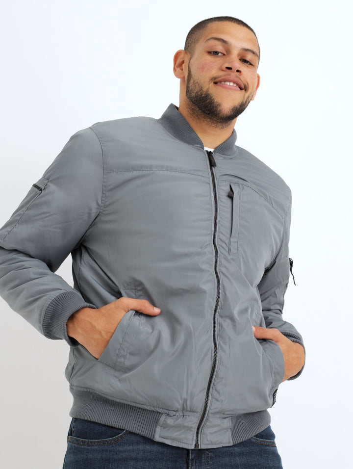 Men's Bomber Jacket - Dark Grey