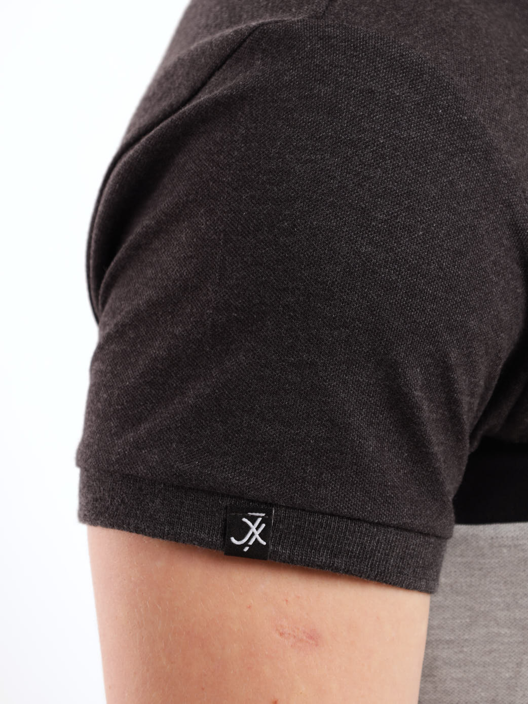 Men's Colourblock Golfer - Charcoal Melange