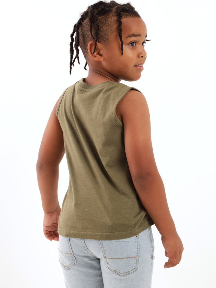 Pre-Boys Muscle Skate Vest - Olive