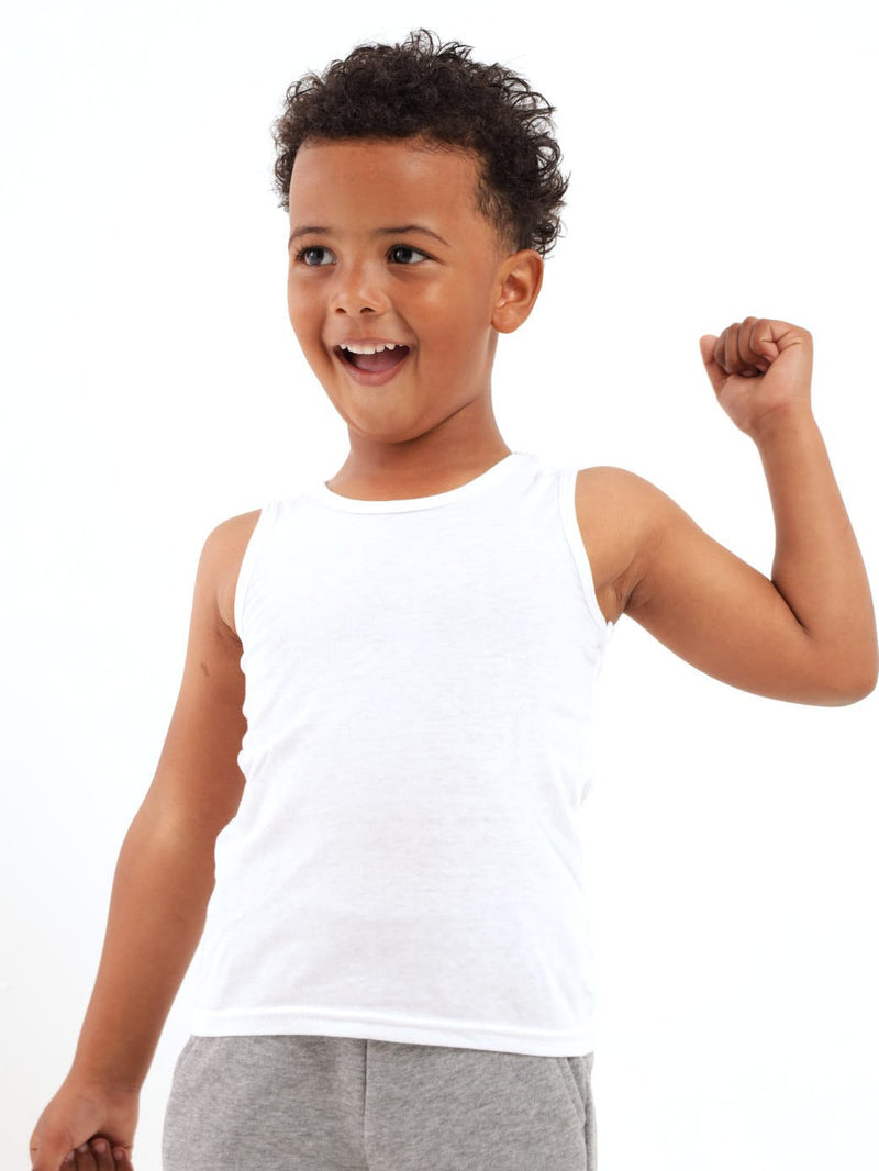 Pre-Boys 2 Pack Sleevless Vest - White