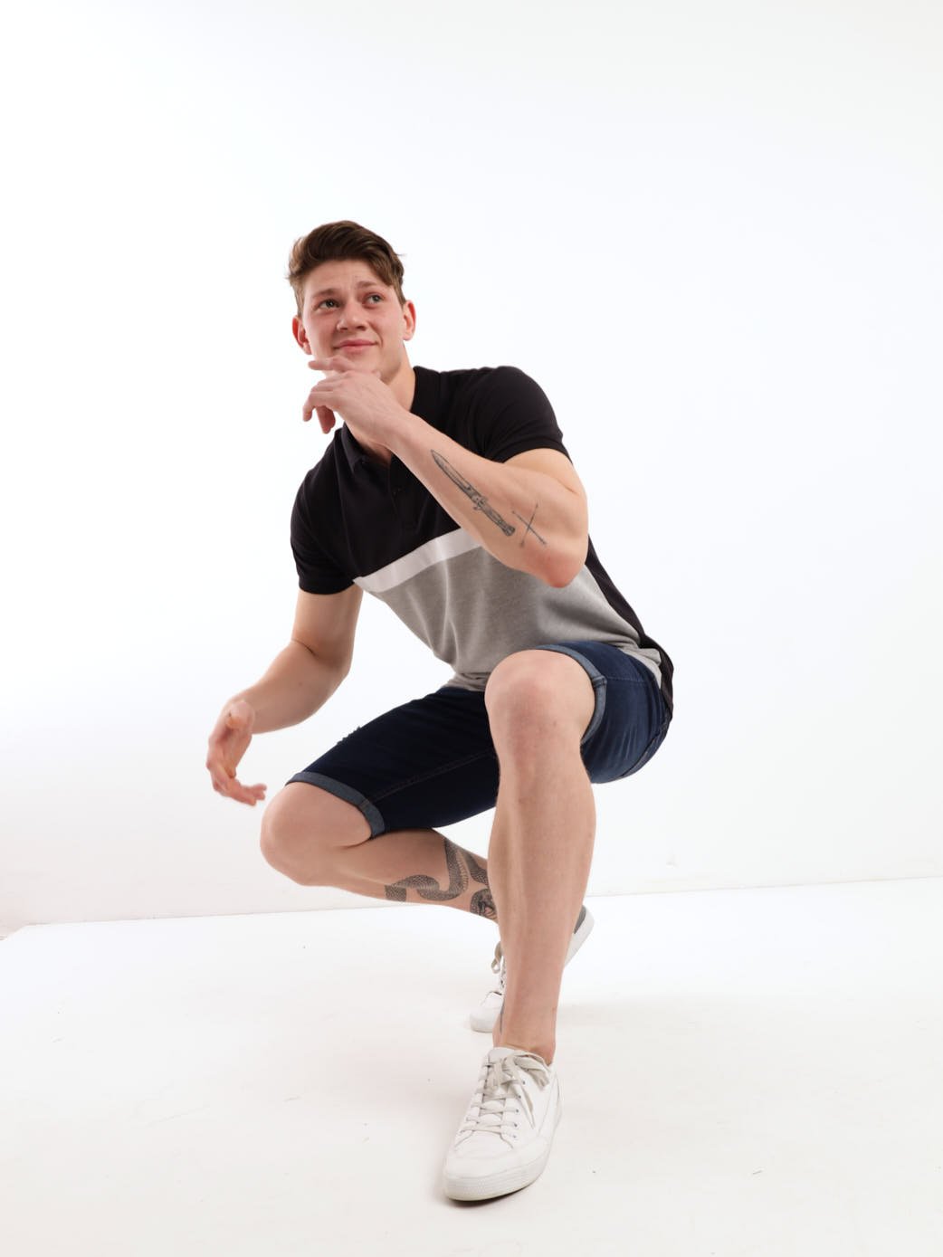 Men's Fashion Denim Short - Blue/Black