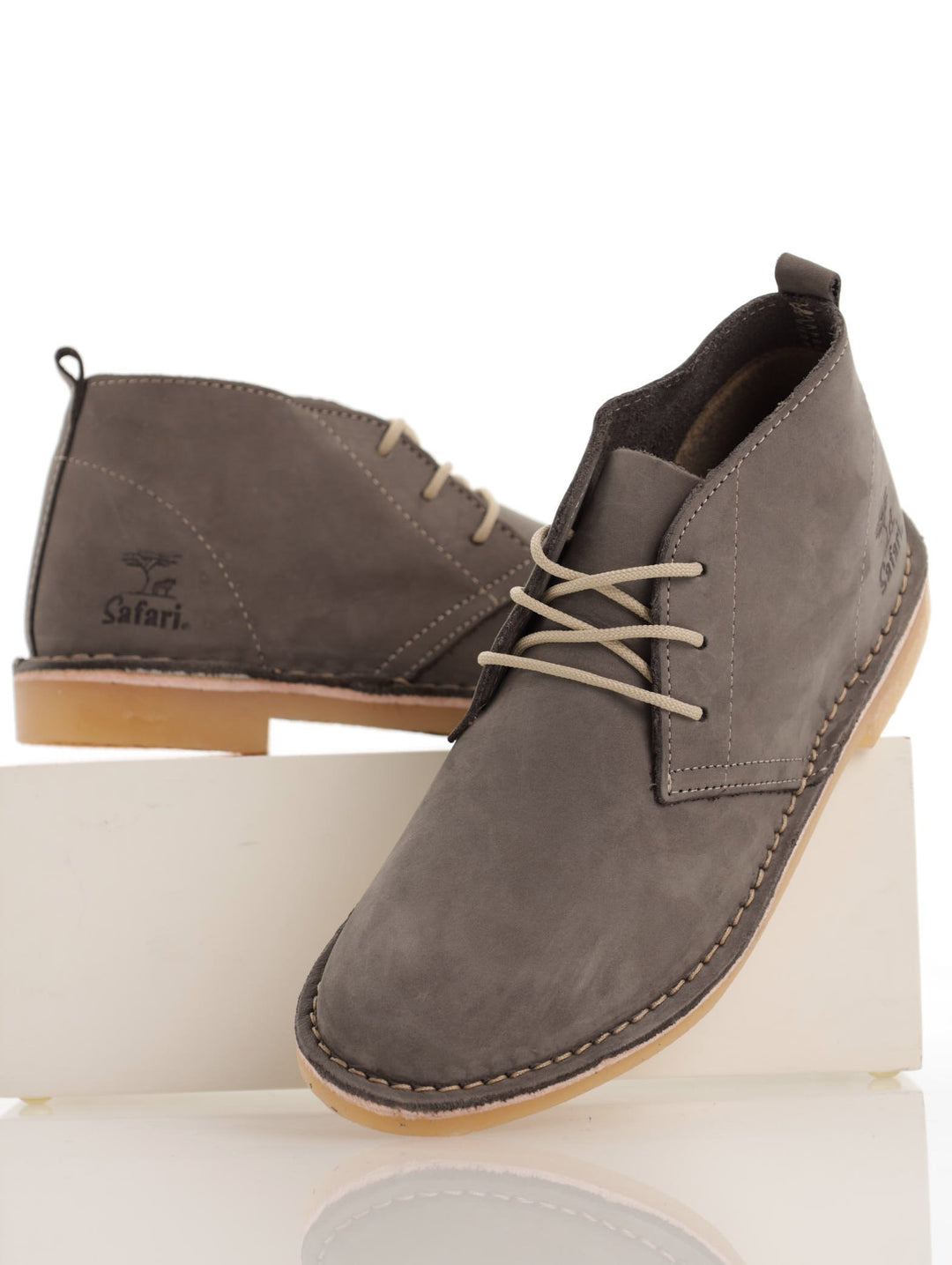 Odyssey Safari Stitch Down Nubuck Veldskoen - Charcoal