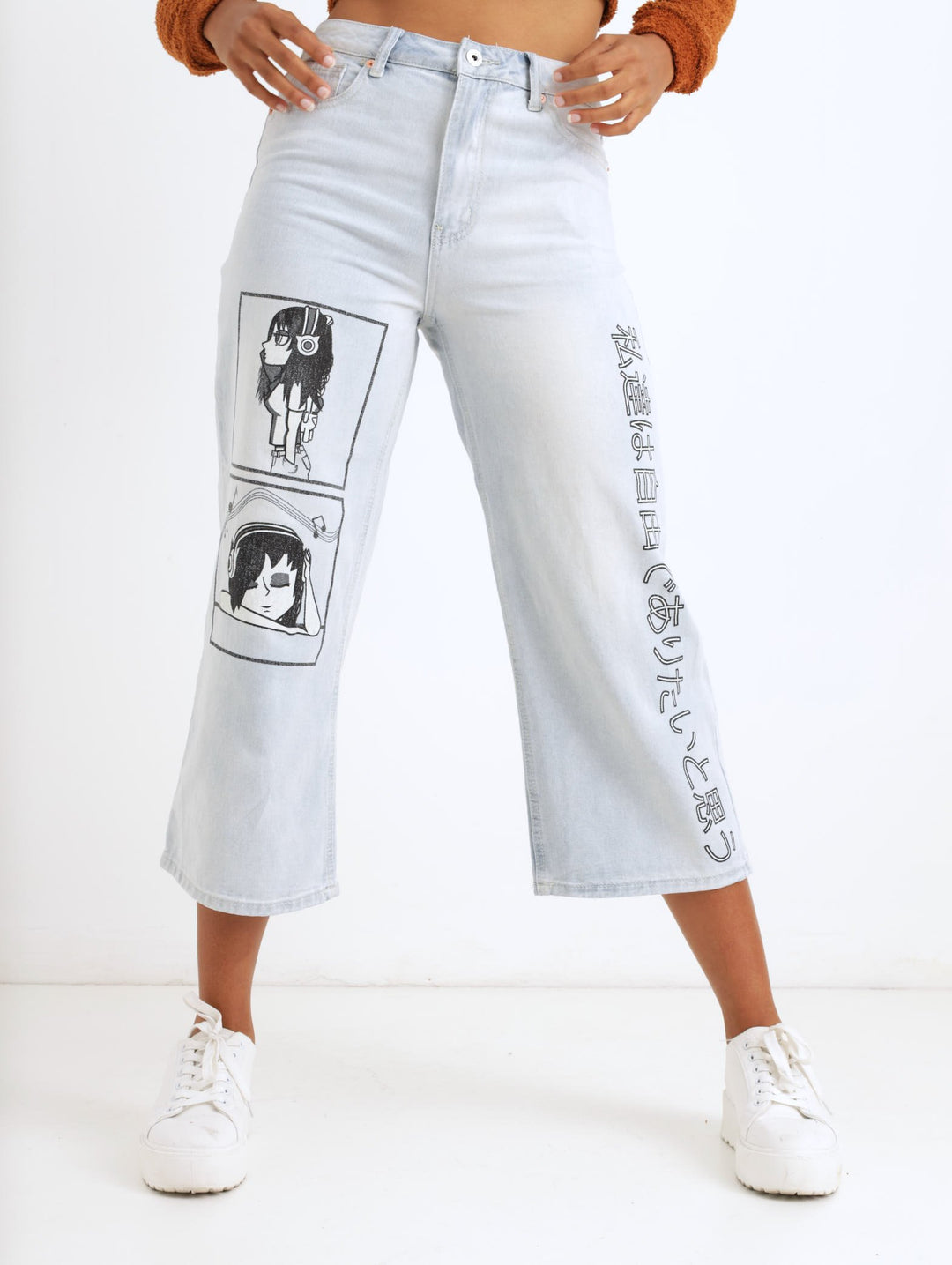 Ladies Printed Culotte - Bleach