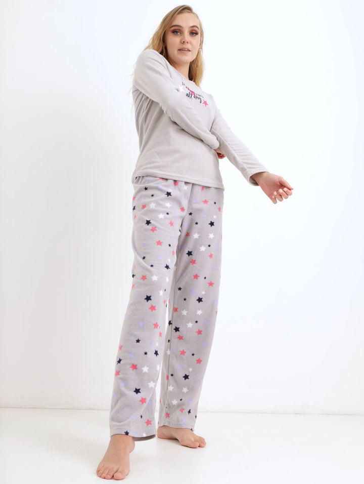 Ladies Star Mother's Day Sleepwear Set - Grey