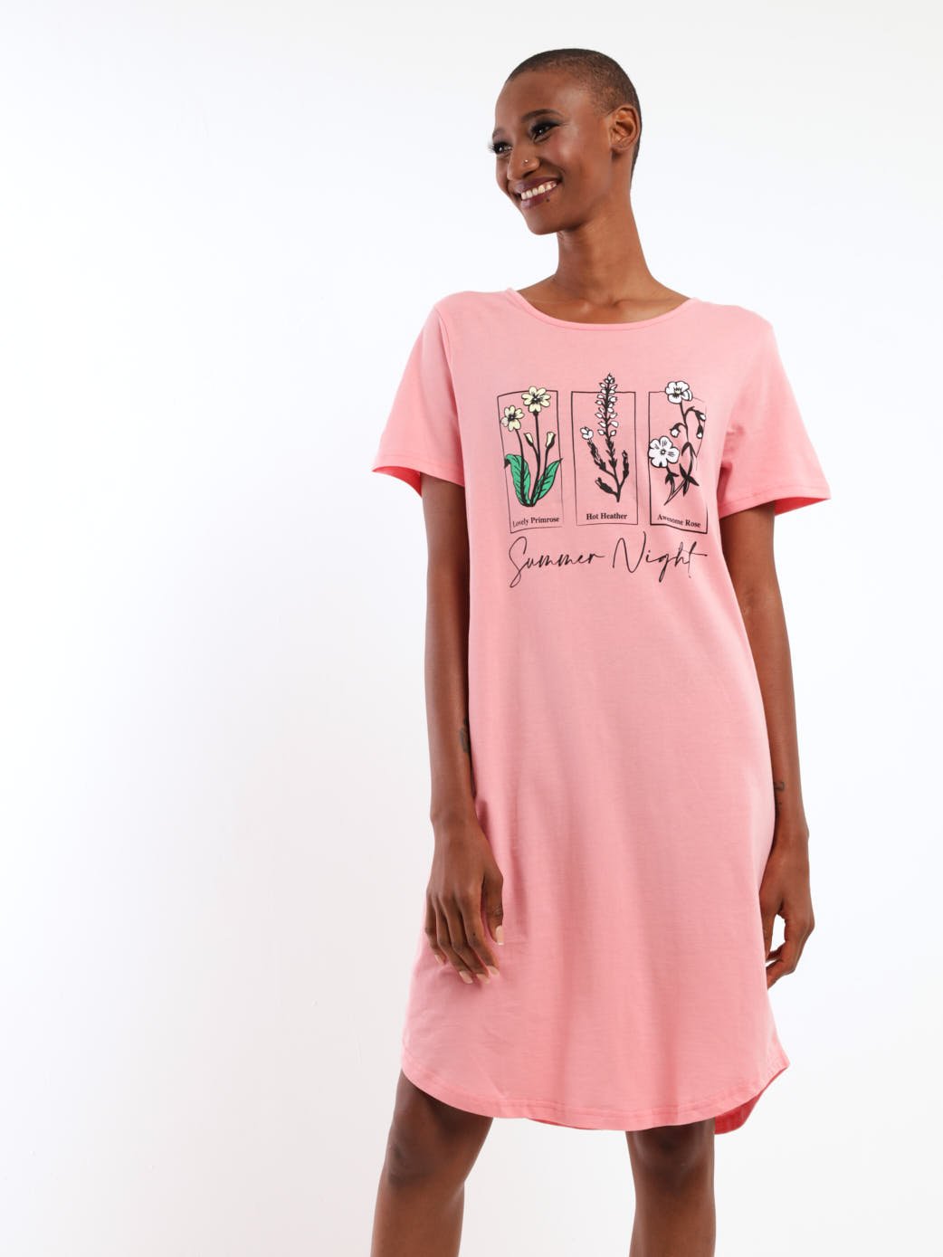 Ladies Summer Nights Sleepshirt - Pink