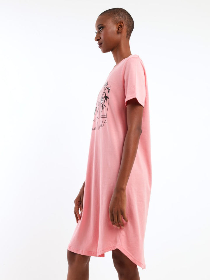 Ladies Summer Nights Sleepshirt - Pink