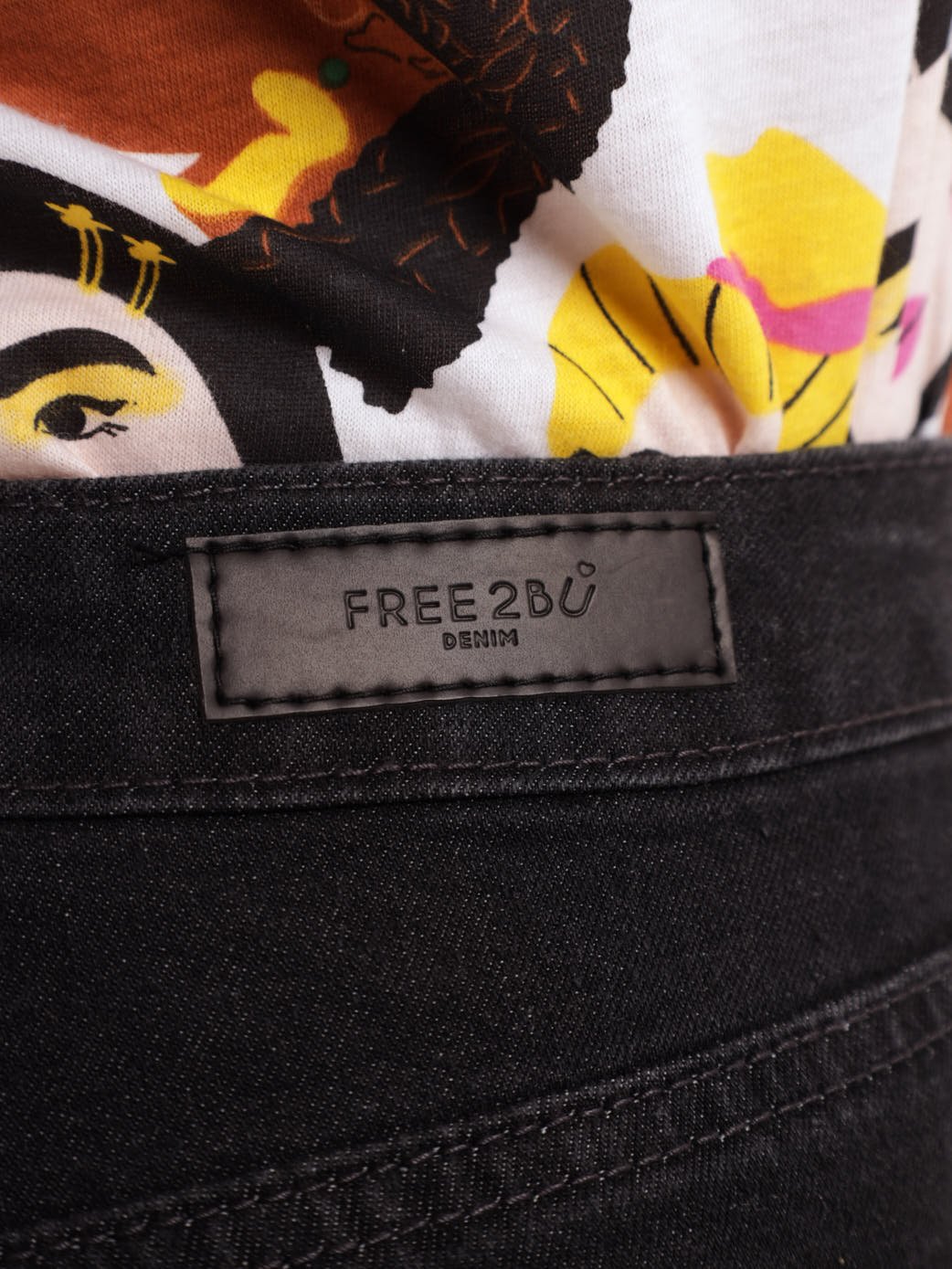 Ladies Charcoal Hi-Rise Tube Skinny Denim Jean