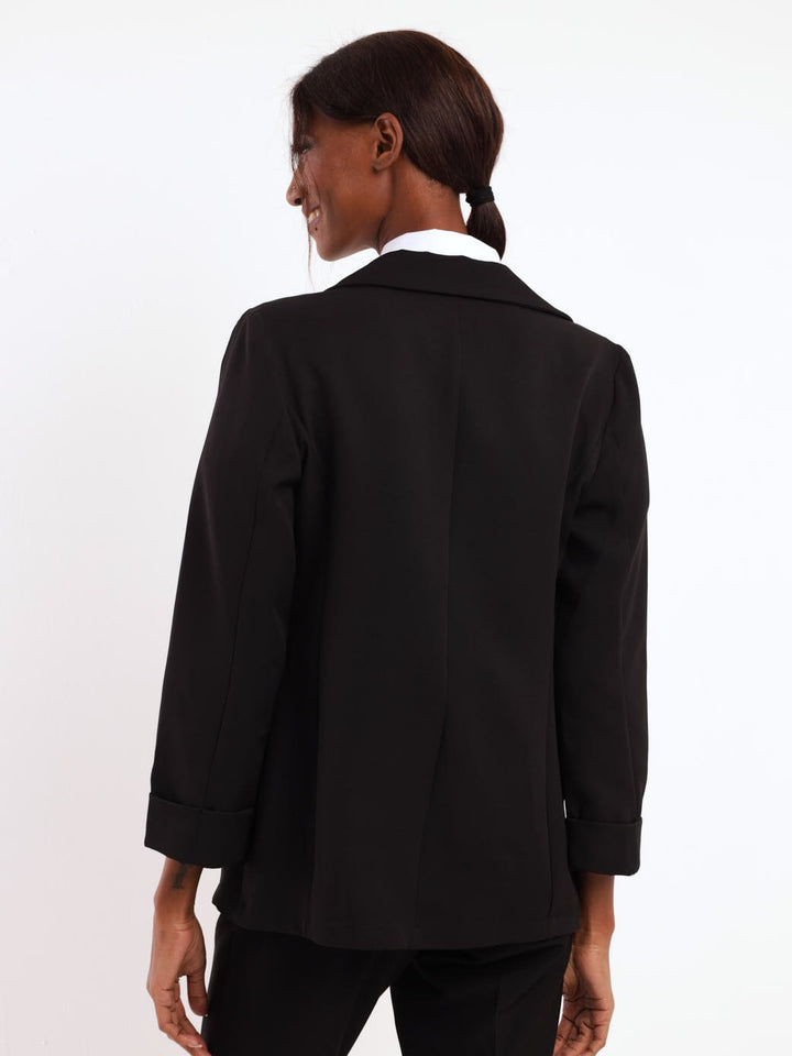 Ladies Half Lined Blazer - Black