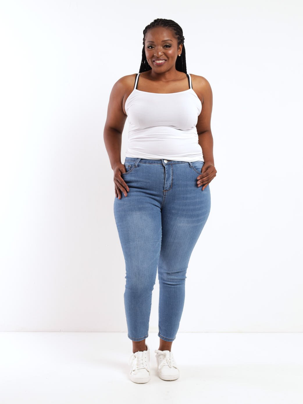 Ladies Mid Denim Sculpt Skinny Denim Jean