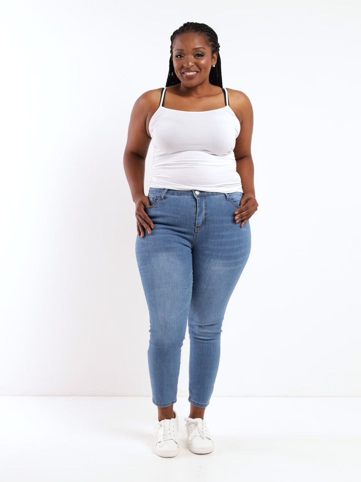 Ladies Mid Denim Sculpt Skinny Denim Jean