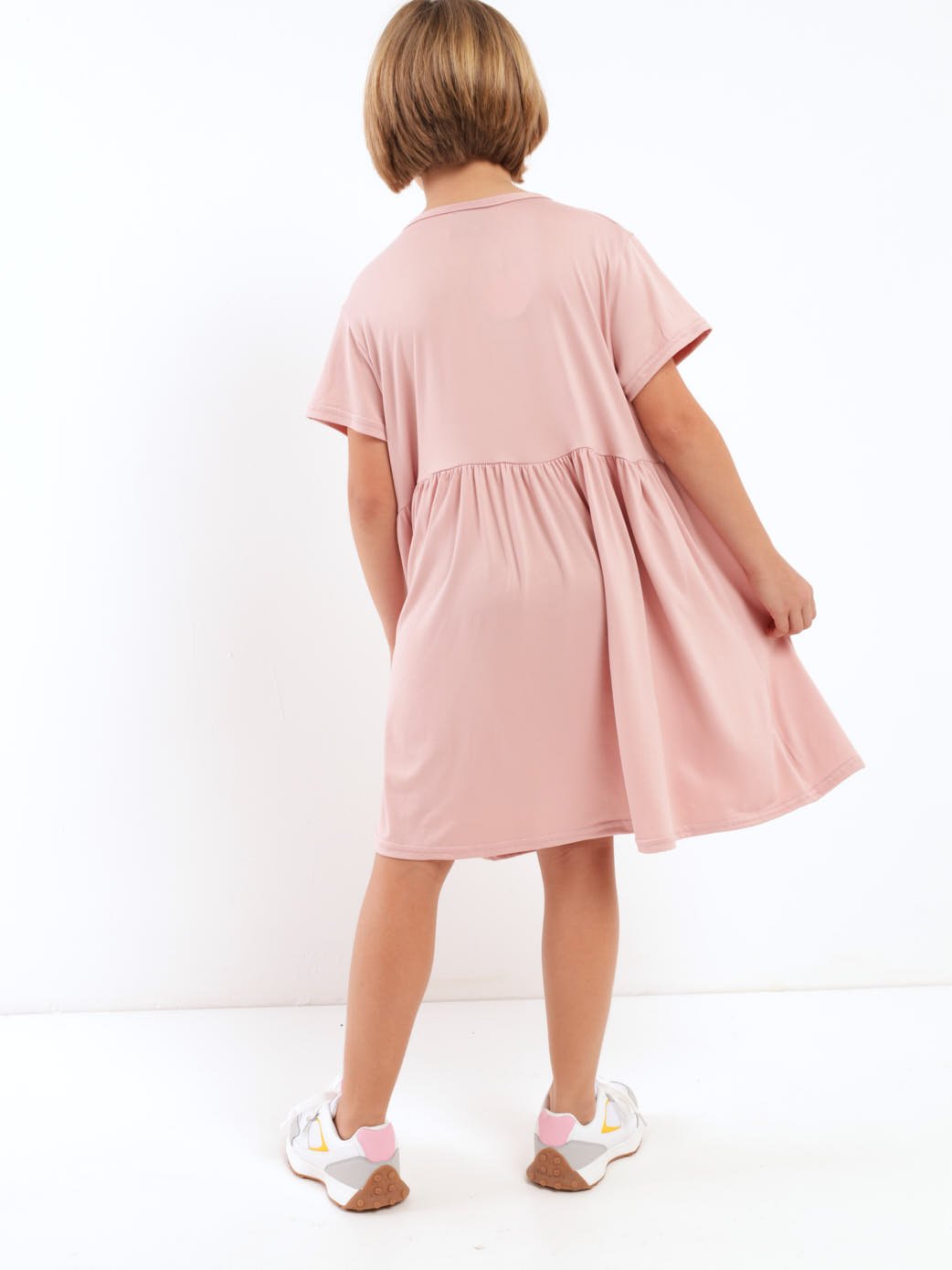 Girls Easy Waist Dress - Pink