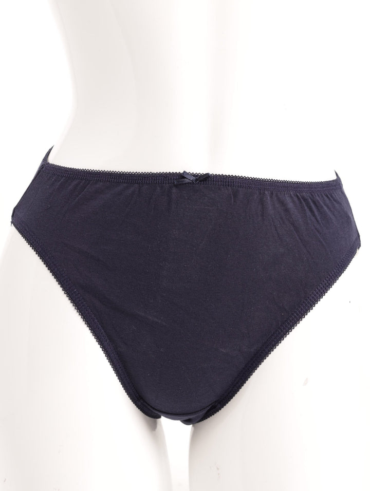 Ladies 5 Pack Cotton Hi-Cut Panty