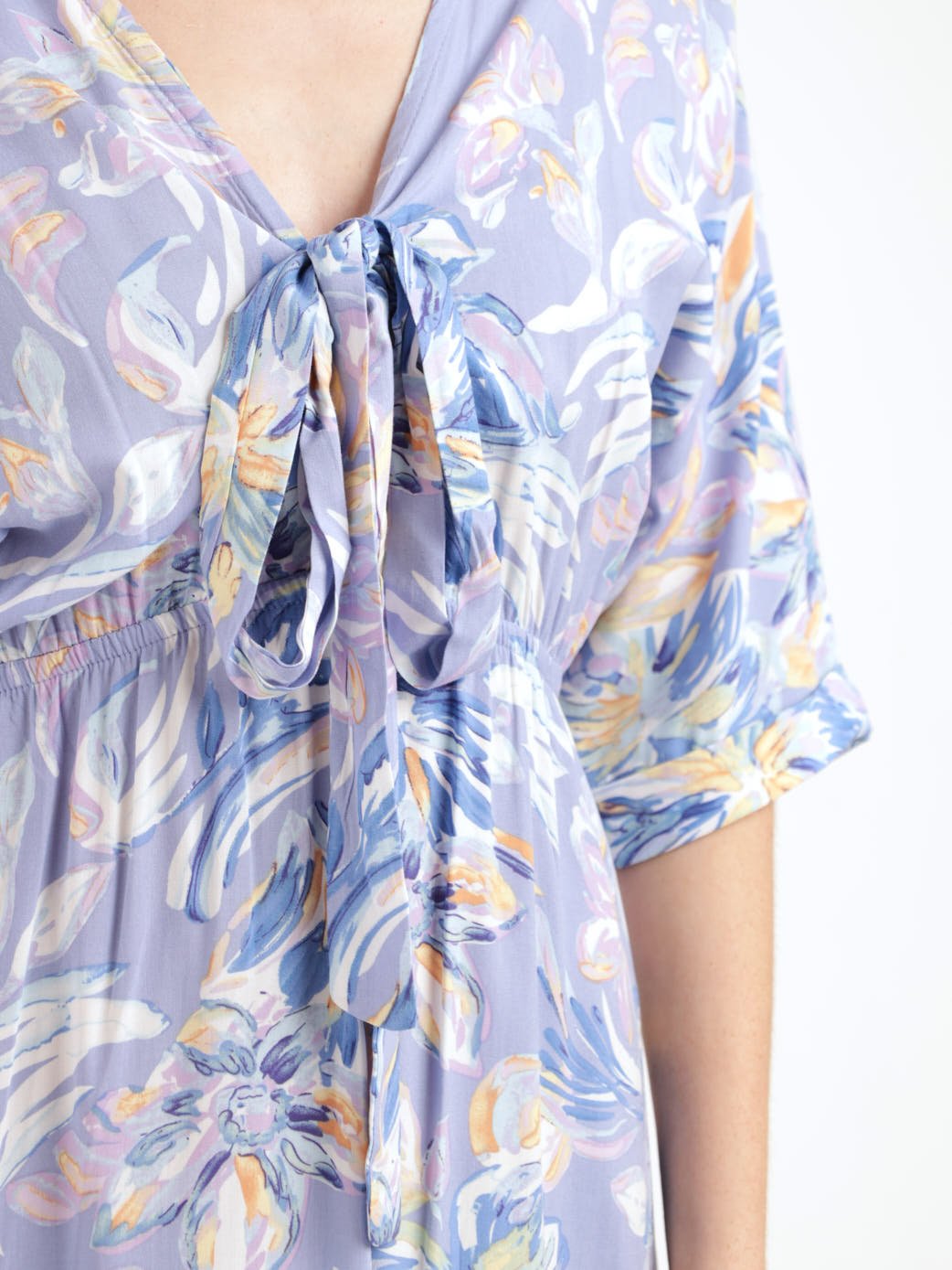 Ladies Waisted Floral Maxi Dress