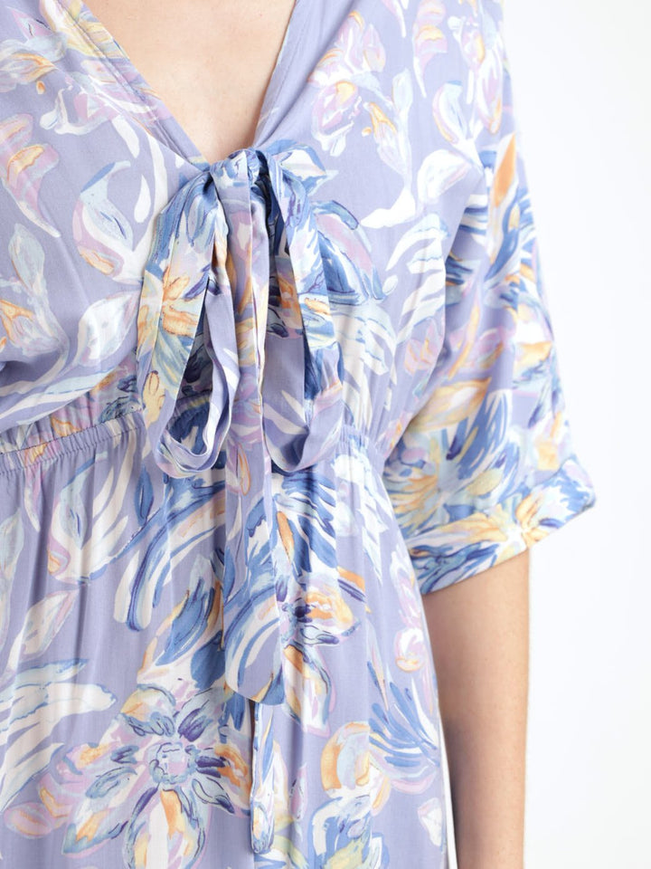 Ladies Waisted Floral Maxi Dress