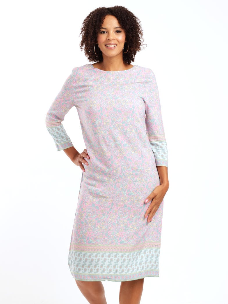 Ladies Popover Printed Shift Dress