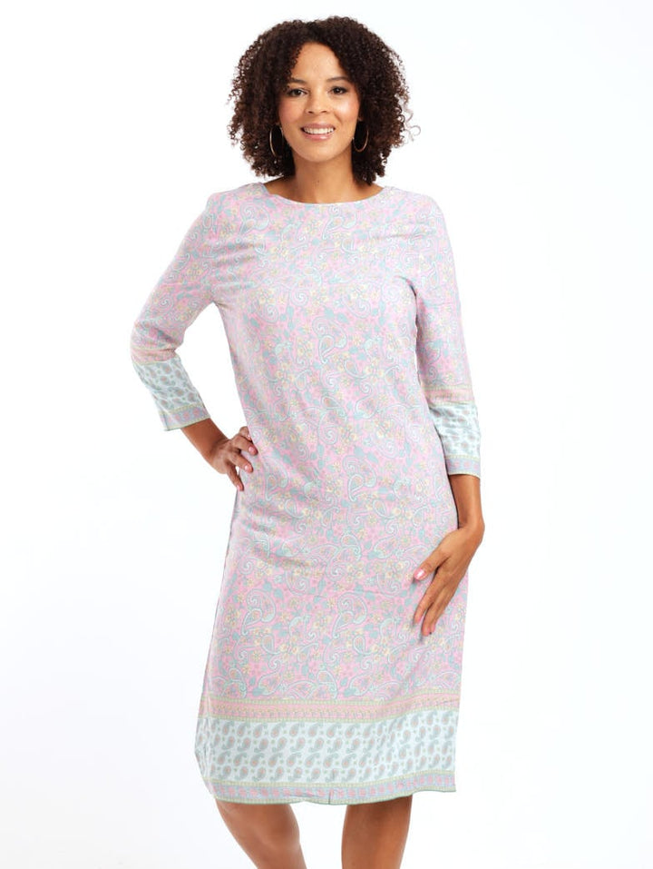 Ladies Popover Printed Shift Dress
