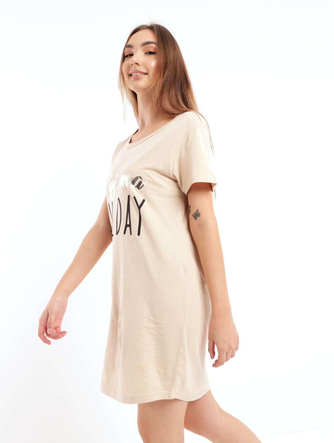 Ladies Pyjama All Day Sleepshirt - Oatmeal