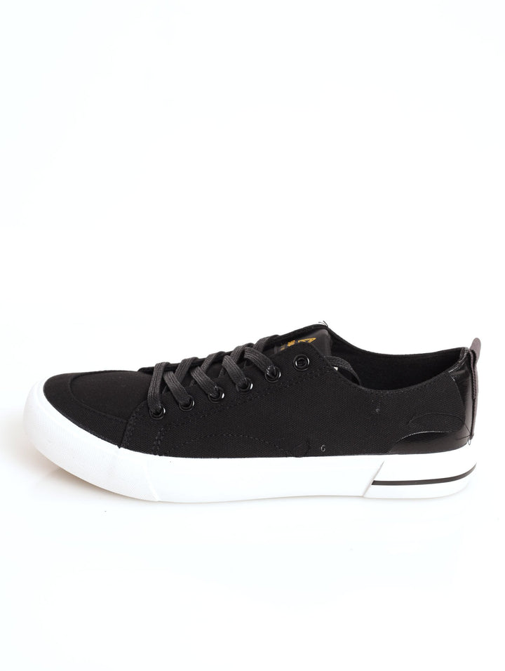 Men's Canvas Lace-Up Sneaker - Black