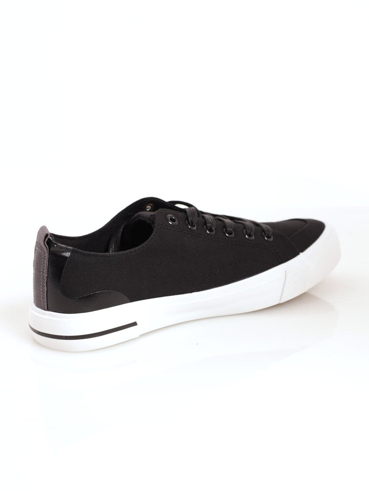 Men's Canvas Lace-Up Sneaker - Black