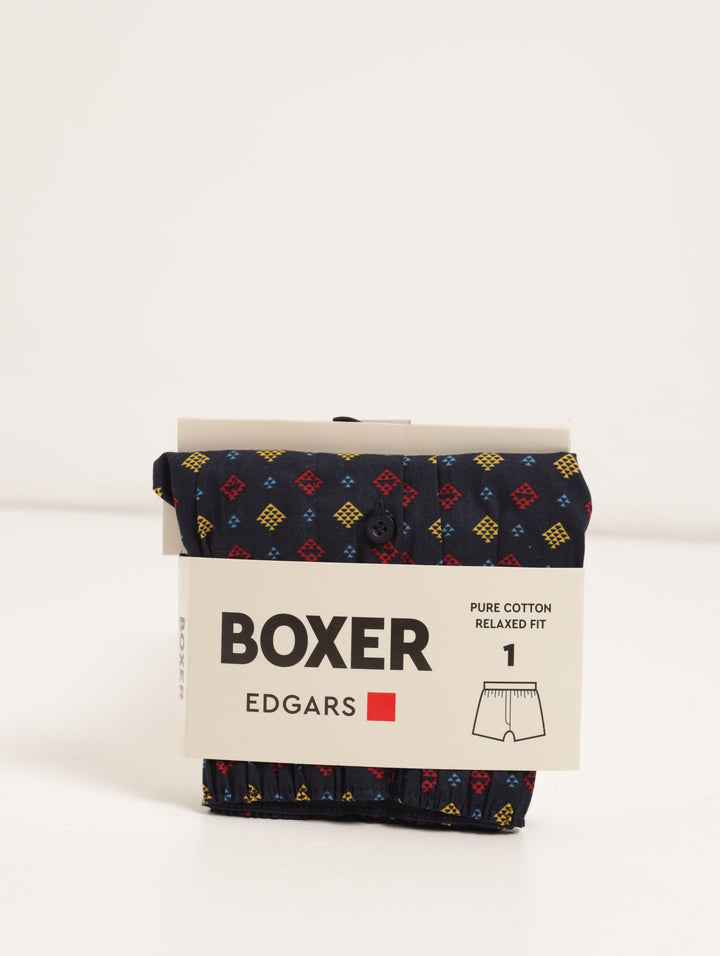 Men's Shweshwe All Over Print Woven Boxer - Rust