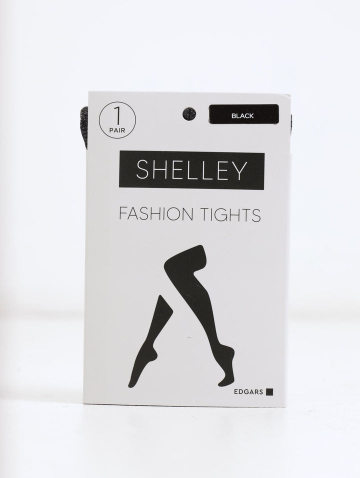 Ladies 1 Pack Melange Pin Stripe Opaque Tights - Black