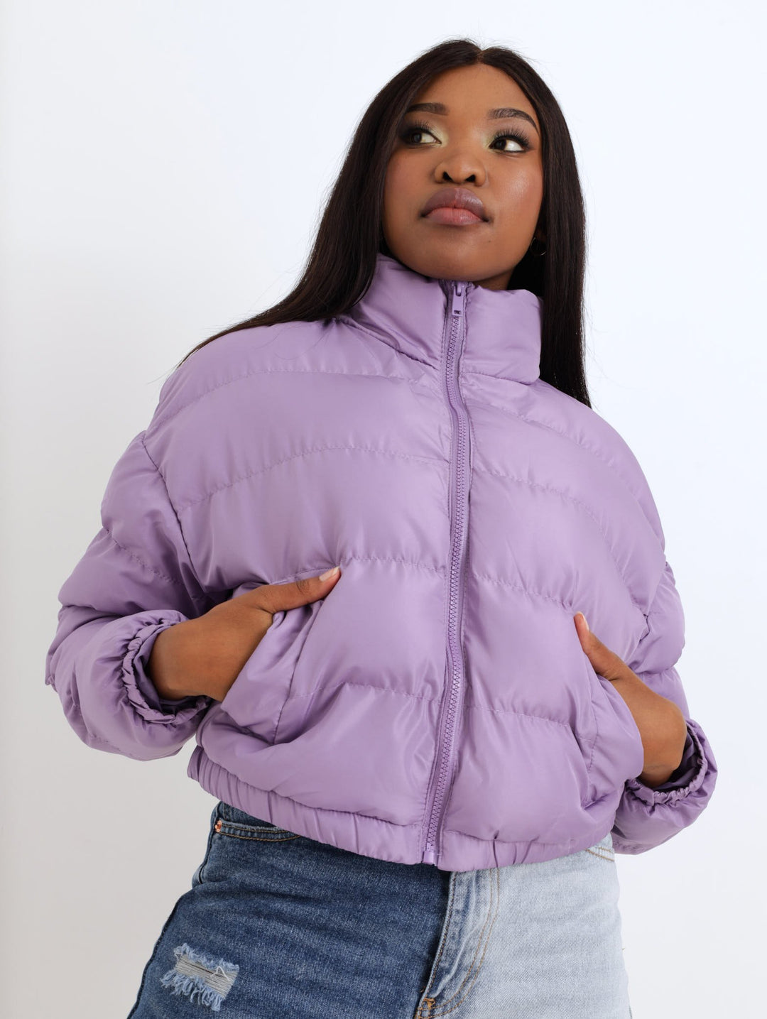Ladies Puffer Jacket - Lilac