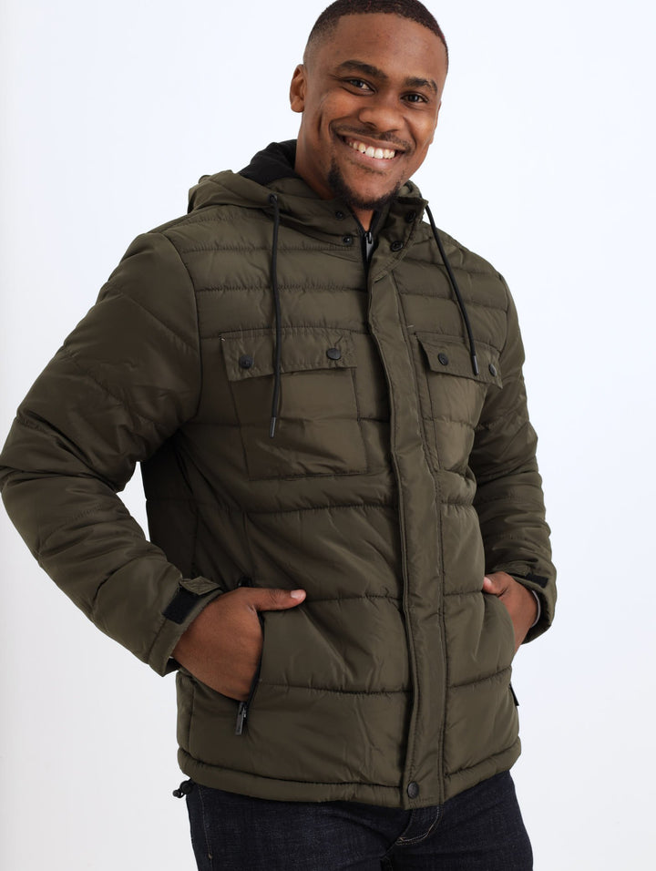 Men's Puffer Jacket - Light Fatigue