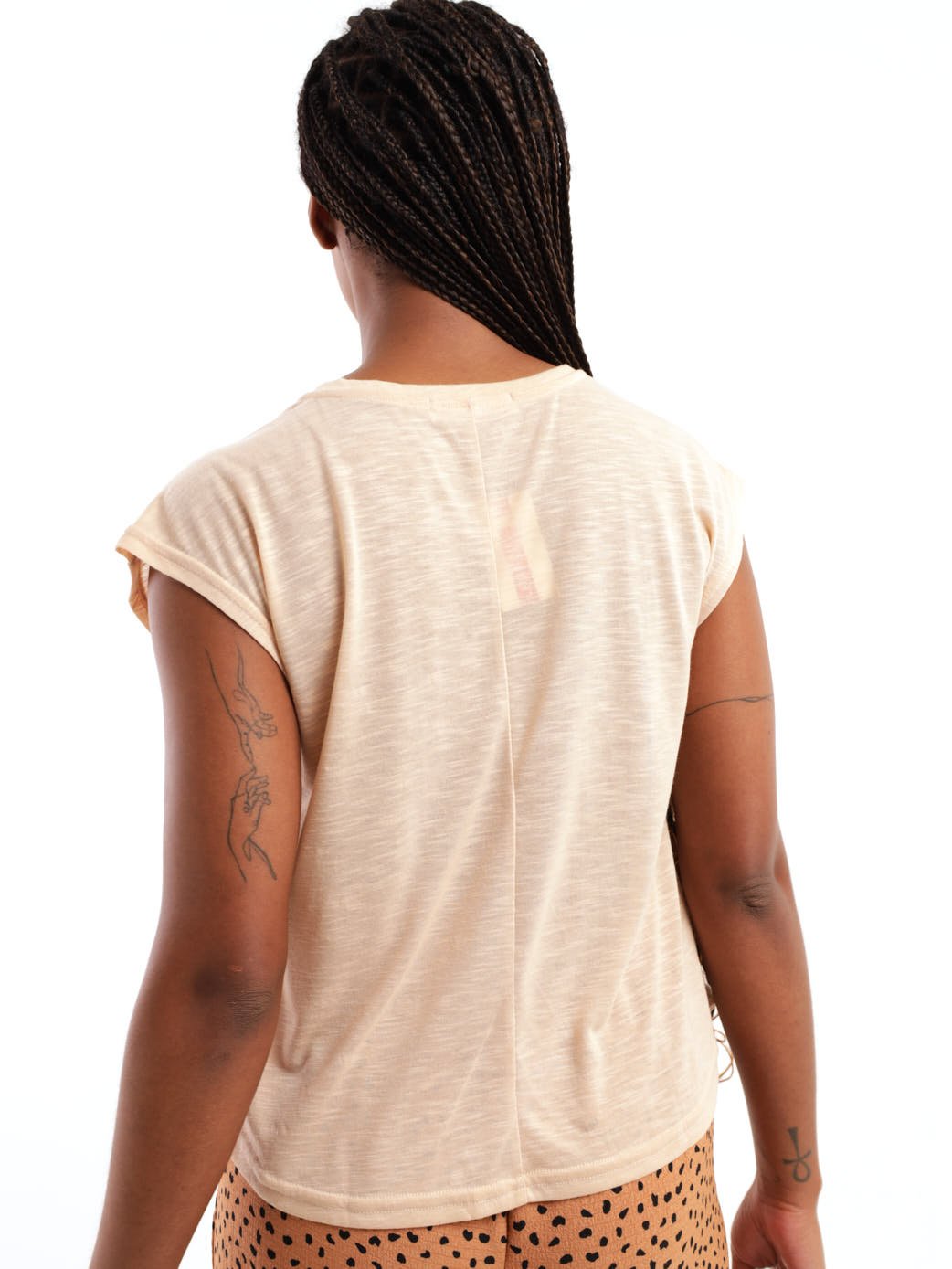 Ladies Icon Curly Hair Top - Stone