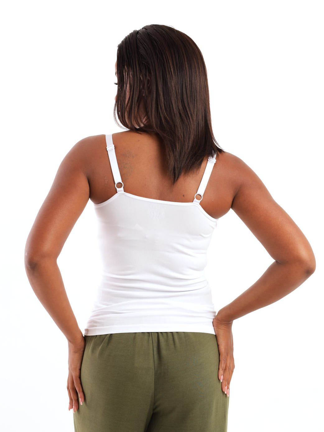 Ladies Strappy Vest Shaper - White