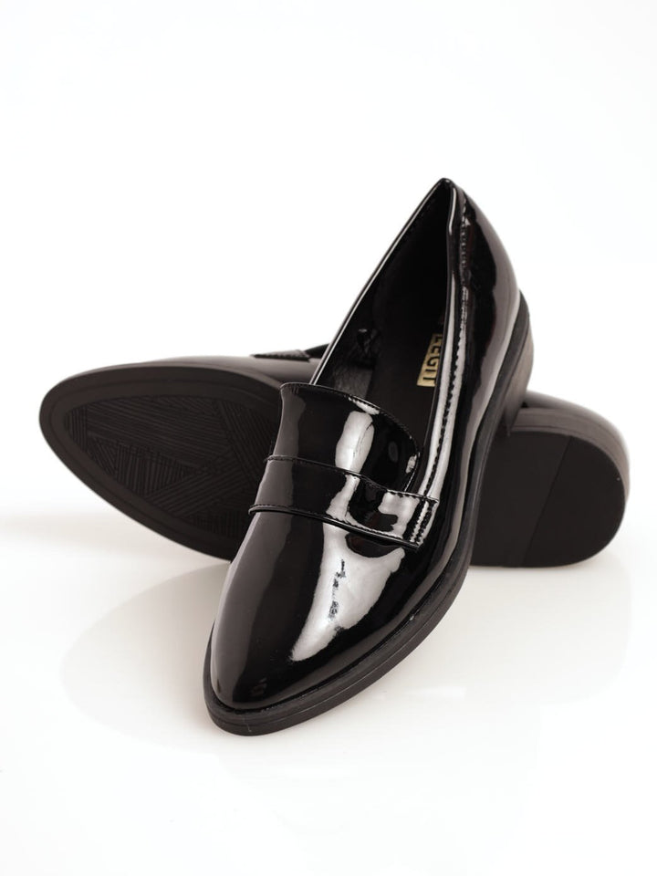 Ladies Pointed Toe Loafer - Black